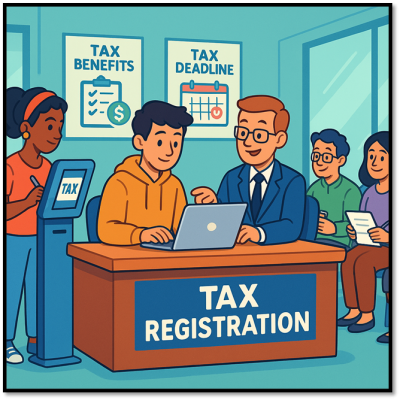 By registering for taxes, you're helping build a better future for everyone. Thank you for being part of the solution.